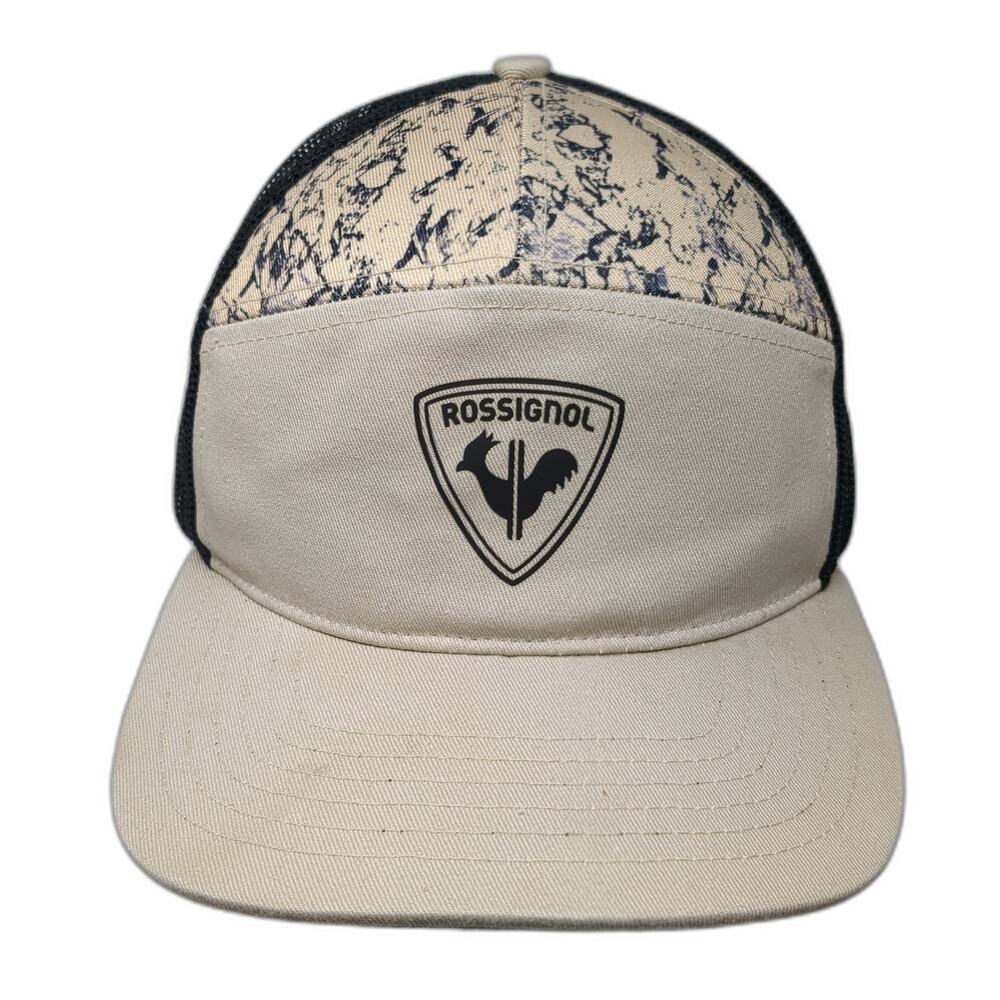 Rossignol Snapback Mesh Back Trucker Hat Beige One Size Adjustable